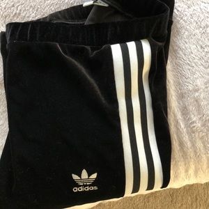 addidas velour pants